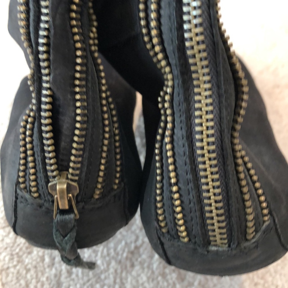 Cynthia Vincent suede zip up boots